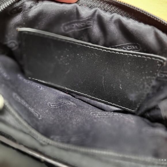 Coach Mercer Black Leather and Canvas Mini Hobo Pouch Shoulder Bag Y2K Authentic - Picture 9 of 12